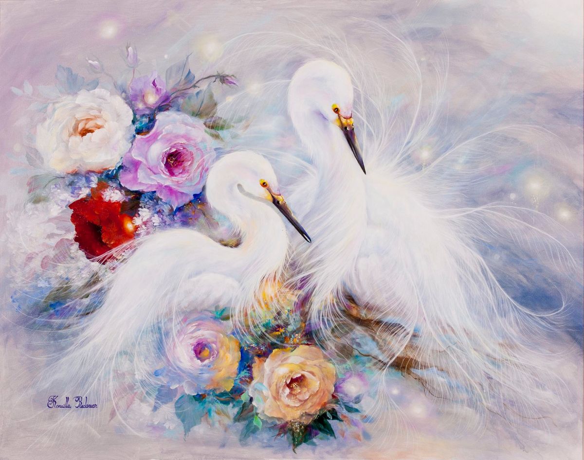 1200x946 White Heron (Elena) - White Heron Painting