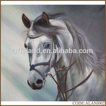 350x350 Handmade Hot Sale Horse Head Painting Of White Horse For Home - White Horse Head Painting