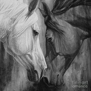 300x300 Horse Head Paintings Fine Art America - White Horse Head Painting