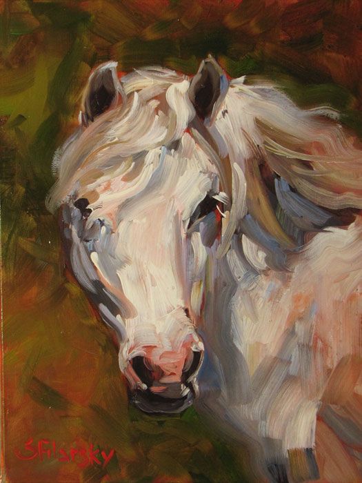White Horse Head Painting at Explore collection of
