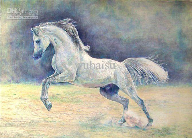 White Horse Painting On Canvas at PaintingValley.com | Explore ...