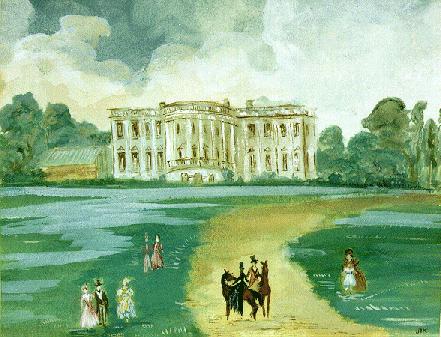441x337 The White House Long Ago, Mo 63.2145 - White House Painting