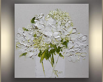 340x270 Hydrangea Painting Etsy - White Hydrangea Painting