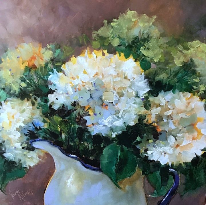 White Hydrangea Painting At Paintingvalley.com 