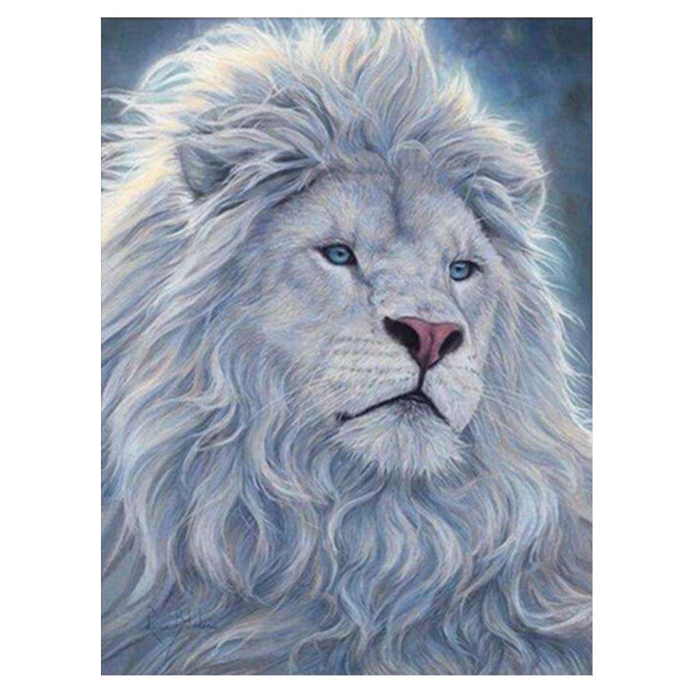 1001x1001 White Lion Diamond Painting Embroidery Diy Cross Stitch Home Decor - White Lion Painting