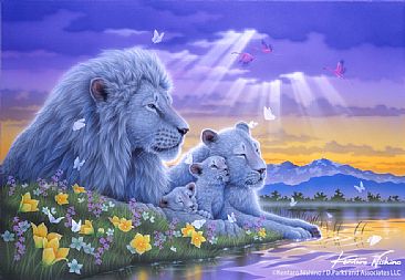 366x253 White Lion - White Lion Painting