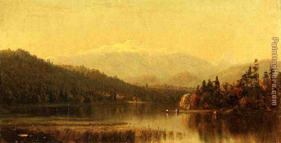 900x459 Sanford Robinson Gifford Sunset In The White Mountains Painting - White Mountain Painting