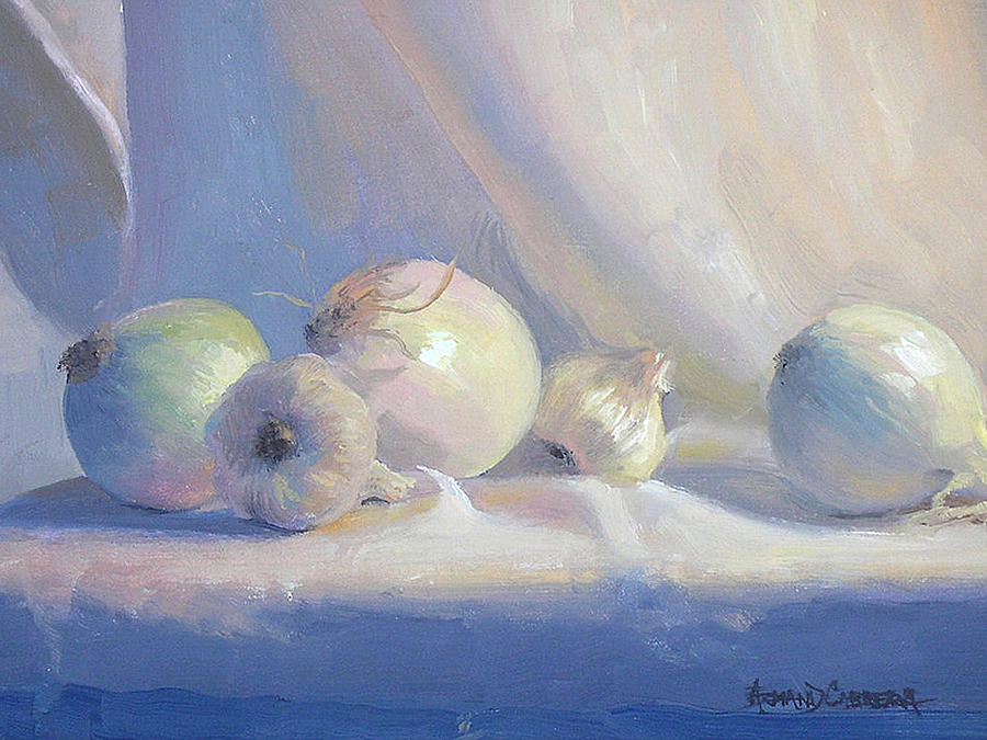 900x675 Study In White Painting By Armand Cabrera - White Painting