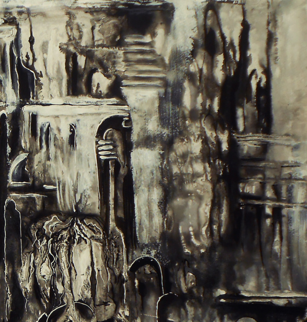 632x664 Abstract Black And White Painting Abstract Painting Acrylic - White Painting