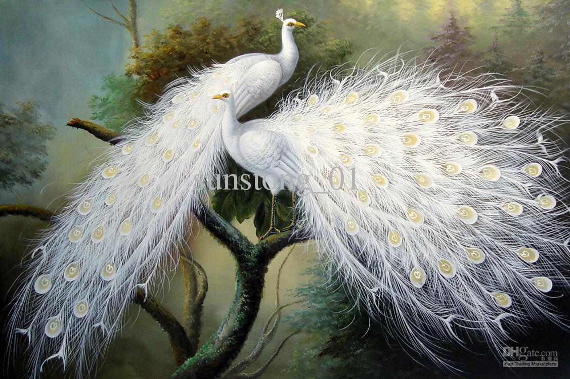 White Peacock Painting