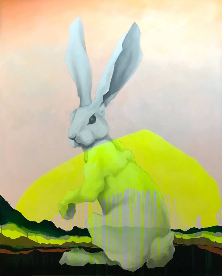 770x956 Saatchi Art White Rabbit - White Rabbit Painting