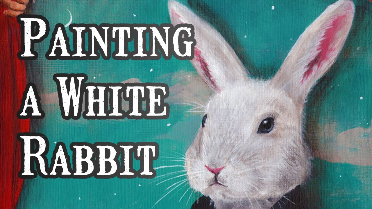 1280x720 Painting A White Rabbit - White Rabbit Painting