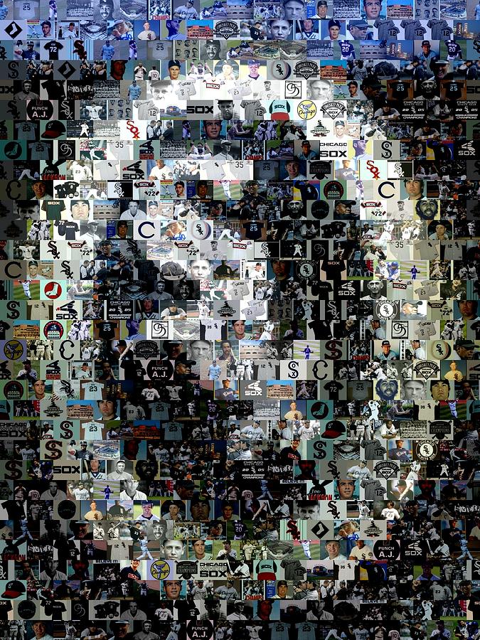 675x900 Chicago White Sox Ring Mosaic Digital Art By Paul Van Scott - White Sox Painting