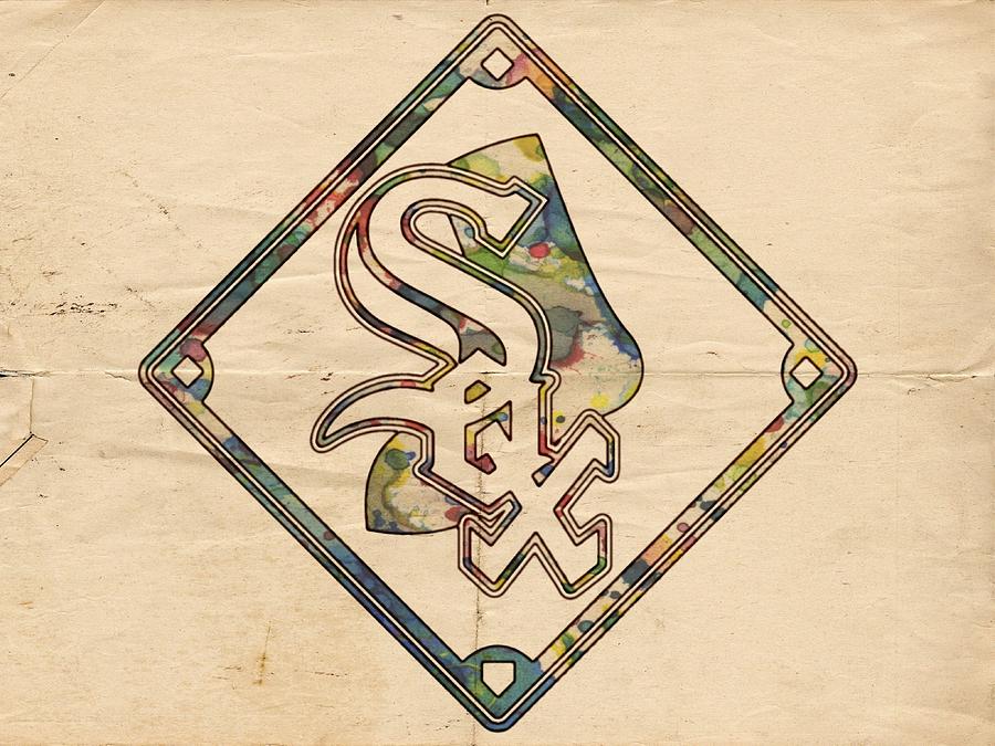 900x675 Chicago White Sox Vintage Logo Painting By Florian Rodarte - White Sox Painting