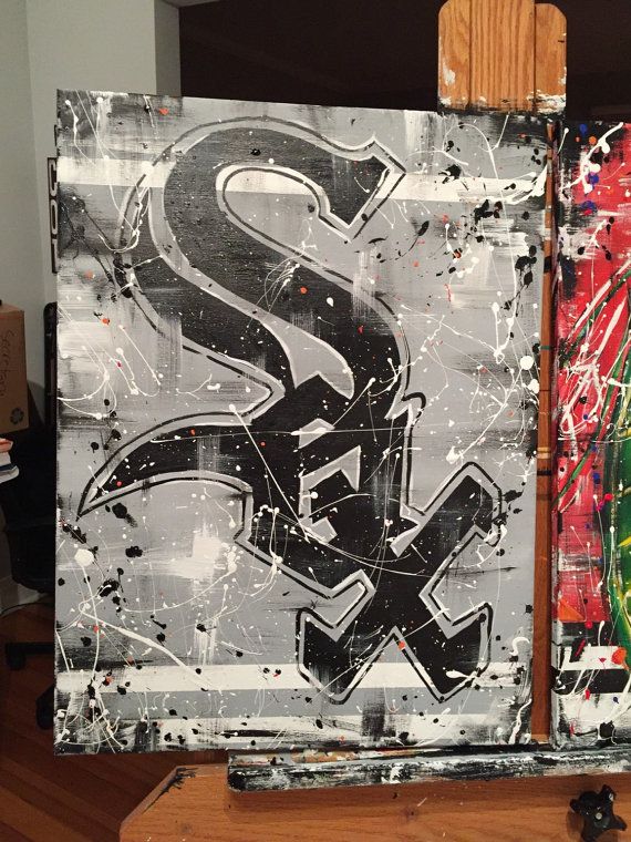 570x760 Chicago White Sox Painting 18x24x1 By Carolwoldhuisinvites On Etsy - White Sox Painting