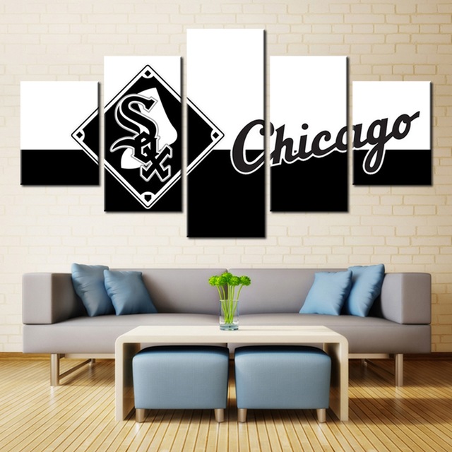 640x640 Fashion Wall Art 5 Pieces Chicago White Sox Baseball Team Art - White Sox Painting