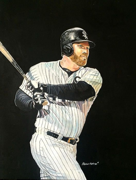 528x700 Michael Pattison Watercolor Adam Dunn - White Sox Painting