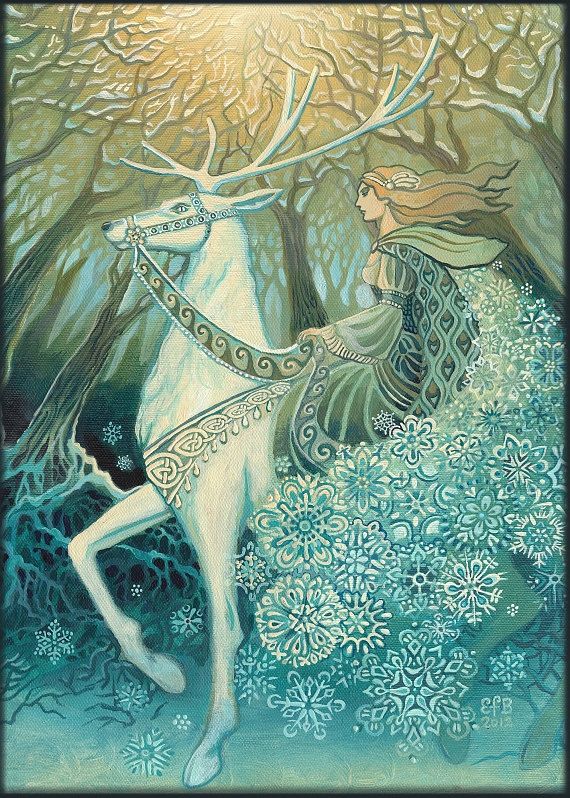 570x798 White Stag - White Stag Painting