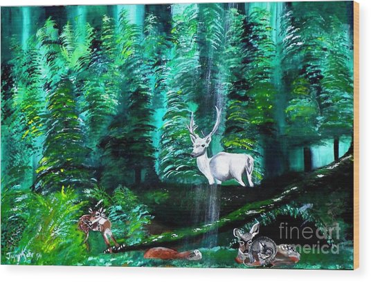 536x408 White Stag Painting By Jayne Kerr - White Stag Painting