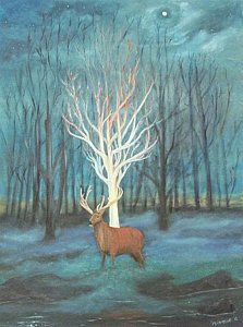 223x300 Red Stag Paintings Fine Art America - White Stag Painting