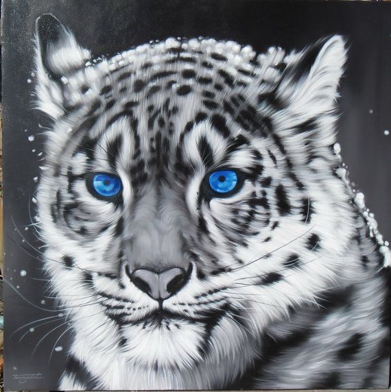 570x572 White Tiger Painting Oil Painting On Canvas By Patongartgallery - White Tiger Painting