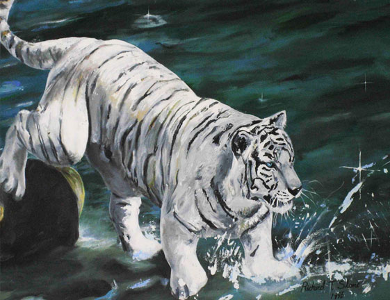 561x432 White Tiger - White Tiger Painting