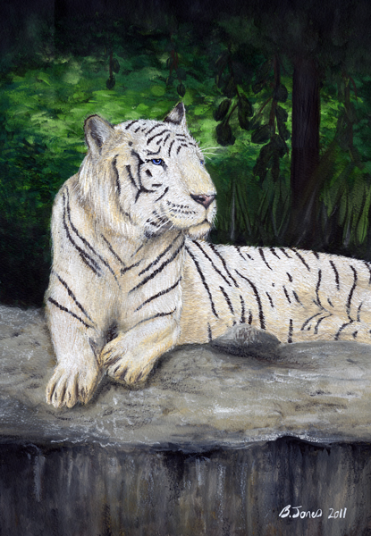 415x600 White Tiger Painting Amp Tutorial The Illustrated Life Of Ben Jones - White Tiger Painting
