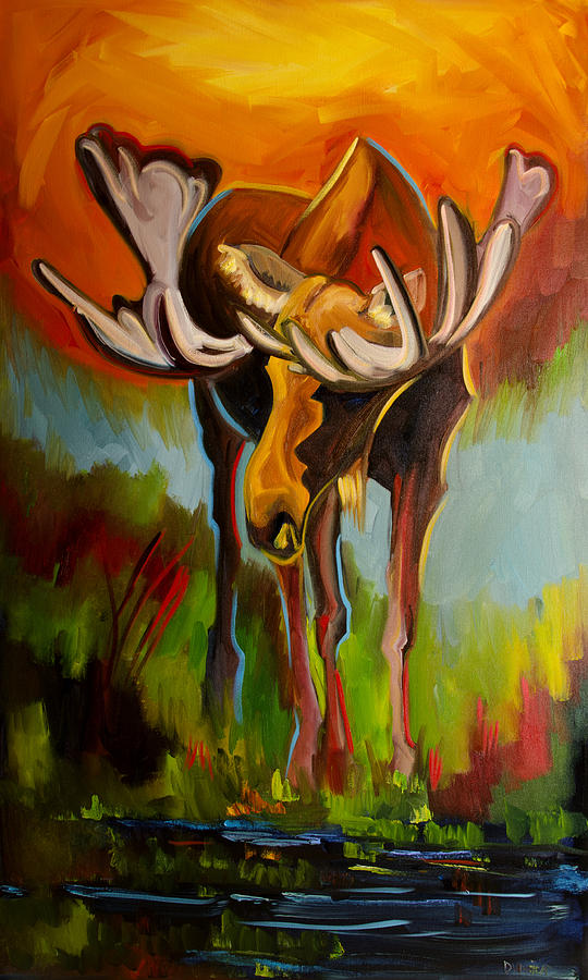 540x900 Moose Pond Painting By Diane Whitehead - Whitehead Painting