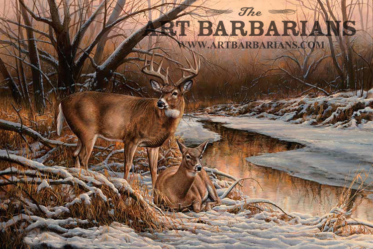 750x501 Wildlife Art Prints Plus Original Paintings With A Wide Selection - Whitetail Deer Painting