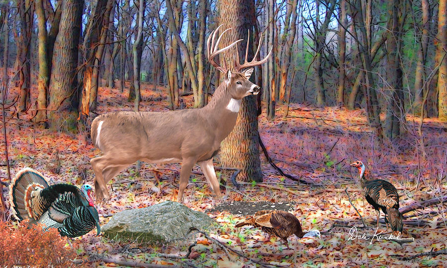 900x540 Deer Art Featuring The Whitetail Deer Painting - Whitetail Deer Painting