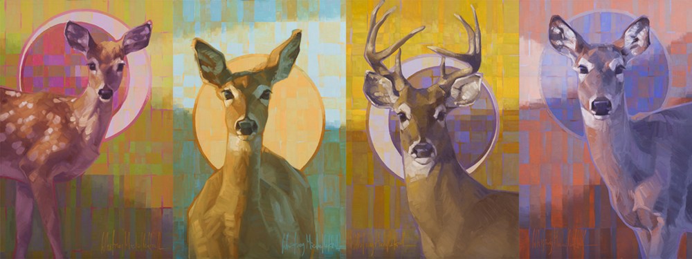 1000x375 New Painting Series Whitetail Suite - Whitetail Painting