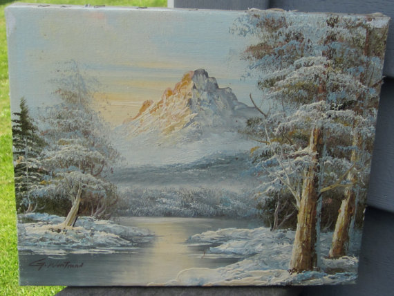 570x428 Mt Carmel California G Whitman Original Oil Painting Early - Whitman Painting