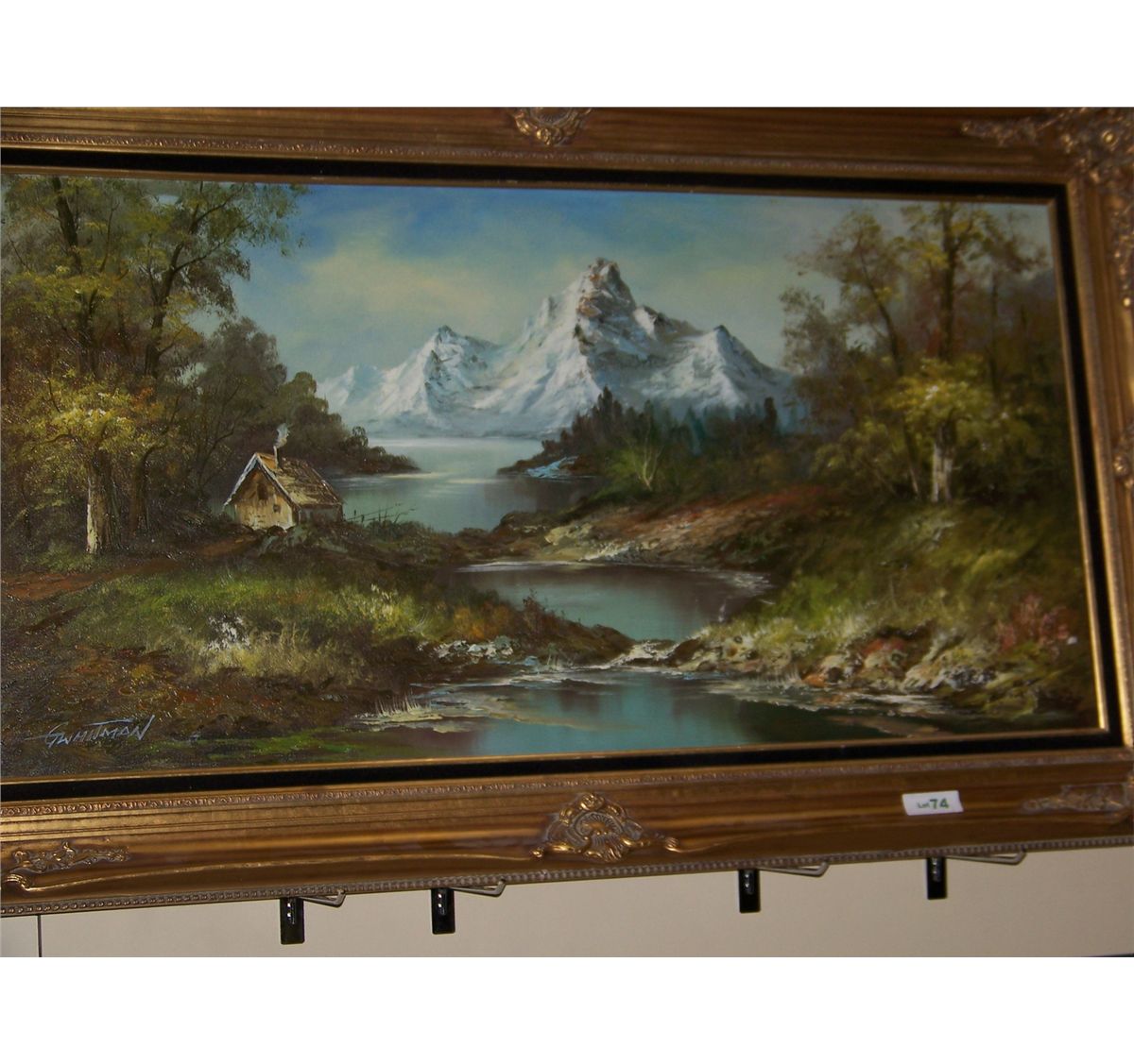 1200x1127 Vintage G. Whitman Oil On Canvas Painting. With Beverly Hills - Whitman Painting