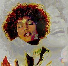 Whitney Houston Painting at PaintingValley.com | Explore collection of ...