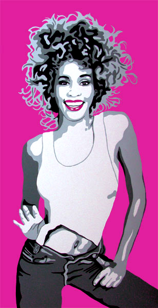 308x600 Pop Art Paint. Online Gallery - Whitney Houston Painting
