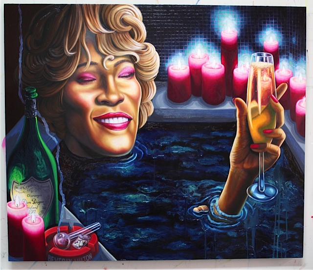 640x551 Tom Sanford Buddy Of Work - Whitney Houston Painting
