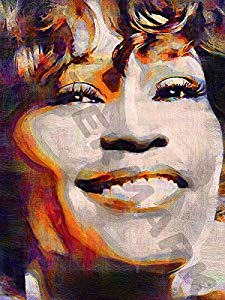 225x300 Whitney Houston Art Print Poster Oil Painting Lff0217 - Whitney Houston Painting