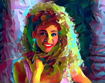 340x270 Whitney Houstonoriginal Linocut Print11 X 14 Inches - Whitney Houston Painting