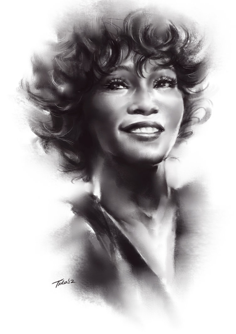 751x1063 In Memory Of Whitney Houston - Whitney Houston Painting