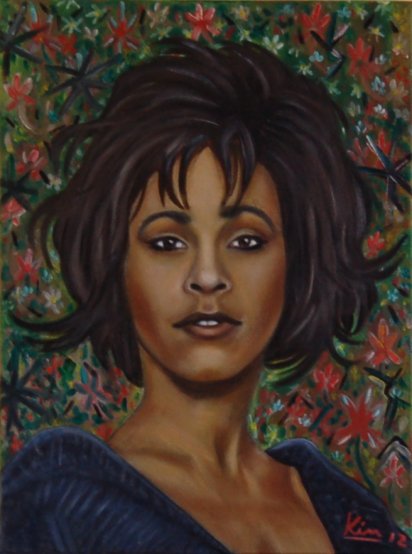 412x554 Oil Painting Gt Tempest ( Whitney Houston ) - Whitney Houston Painting