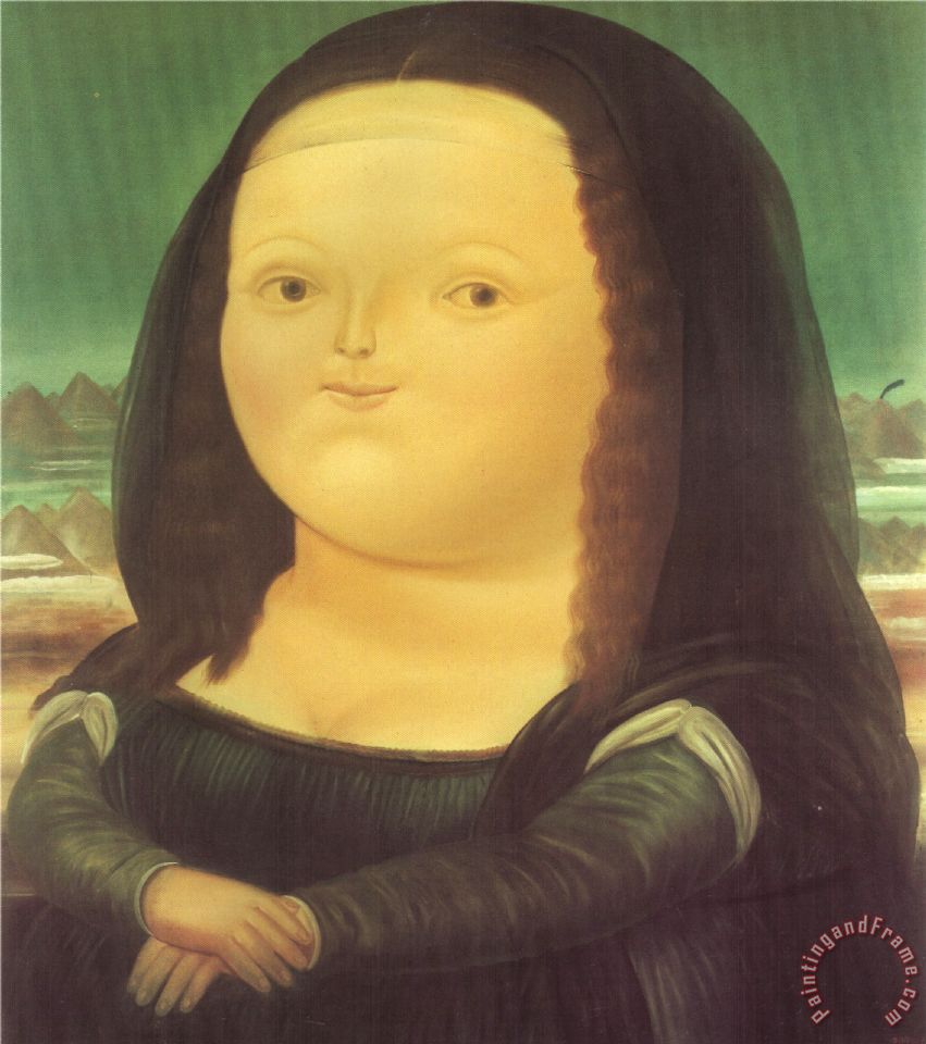851x960 Fernando Botero Mona Lisa Painting - Who Painting The Mona Lisa