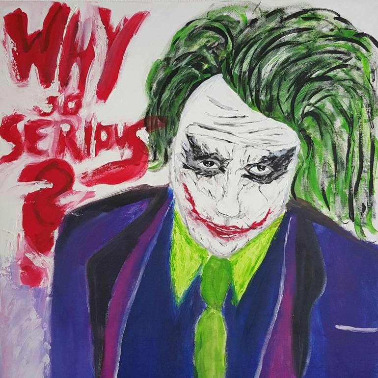 770x771 Saatchi Art Joker Why So Serious Painting By Markus - Why So Serious Painting