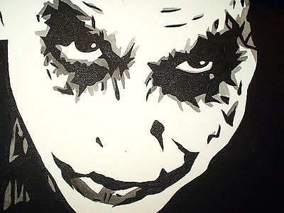 400x300 Canvas Painting Dark Knight Joker Why So Serious Bampw Art 16x12 - Why So Serious Painting