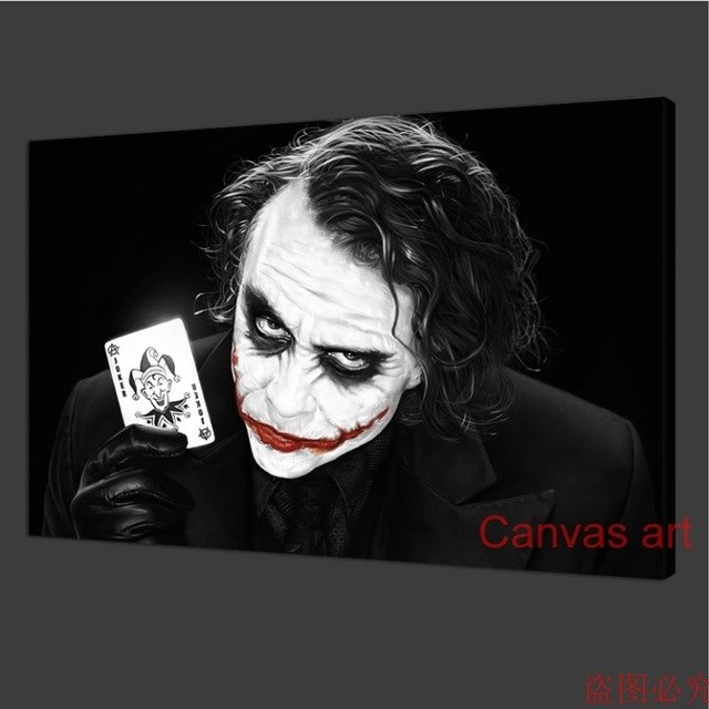 640x640 Canvas Print 30x45cm Wall Art Home Decor Painting The Joker Batman - Why So Serious Painting