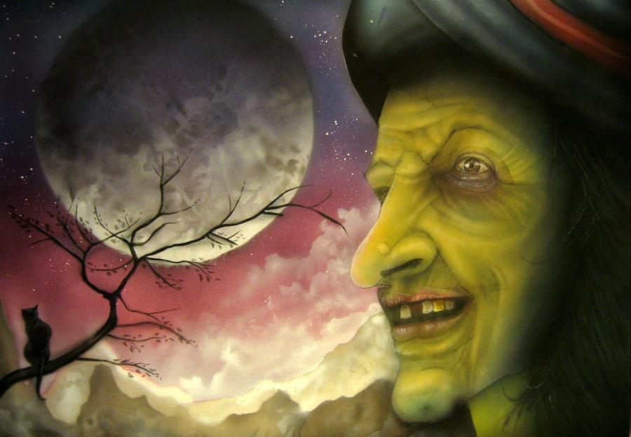 900x623 Wicked Witch Painting By Miguel Garcia Bermejo - Wicked Witch Painting