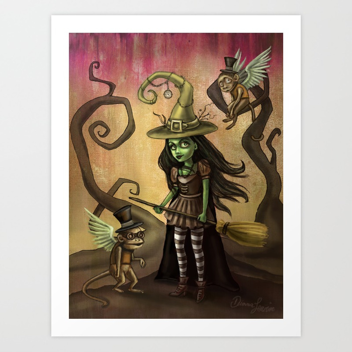 700x700 Wizard Of Oz Art - Wicked Witch Painting