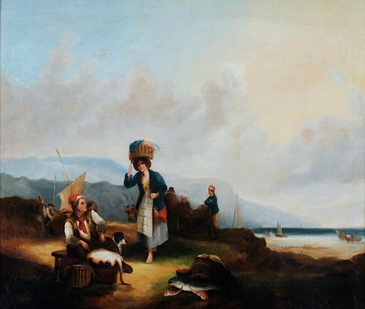 1200x1017 Fisher Folk - Wight Painting