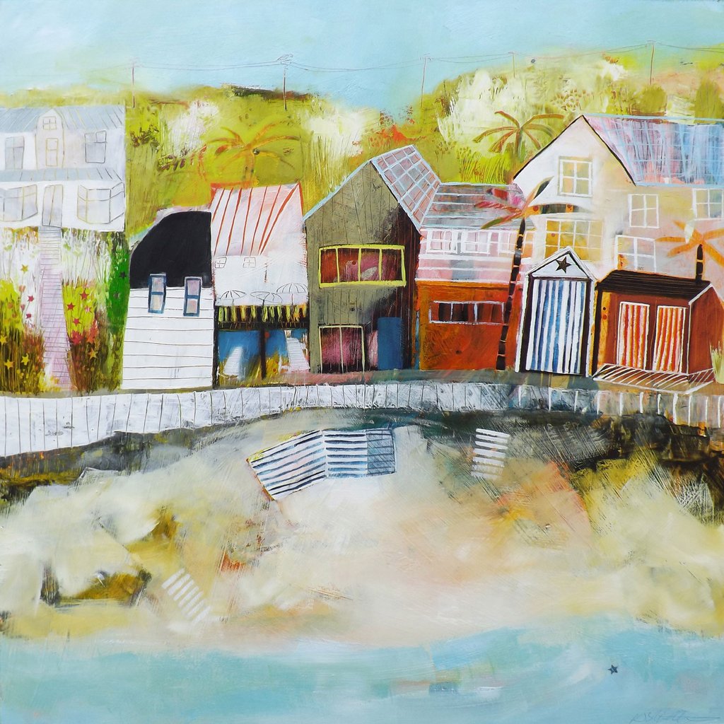 1024x1024 The Best Kept Secret, Steep Hill Cove, Isle Of Wight Two Kats - Wight Painting