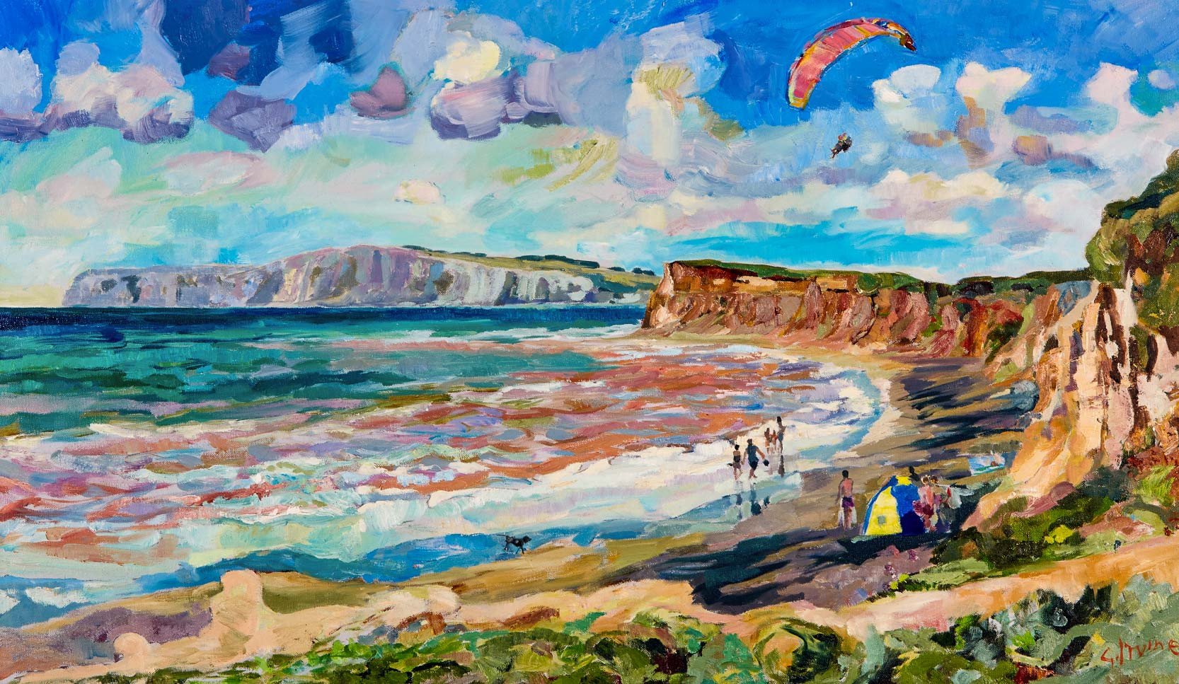 1666x967 Brook Beach, Isle Of Wight - Wight Painting