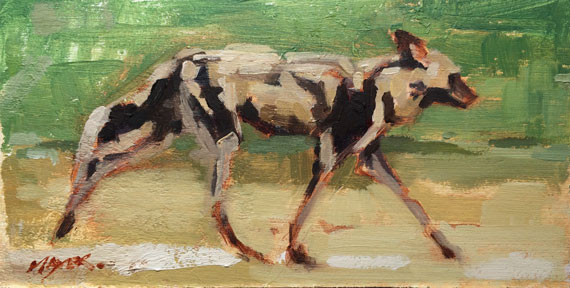 570x288 Skinny Lab Gallery Paintings African Wild Dog - Wild Dog Painting